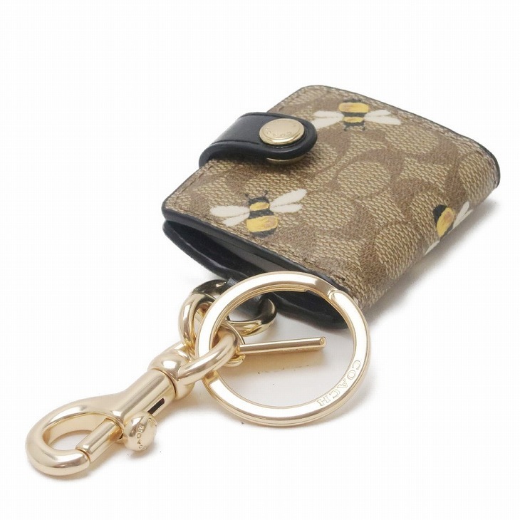 コーチ COACH キーホルダー キーリング 写真ケース Bee ハチ はち