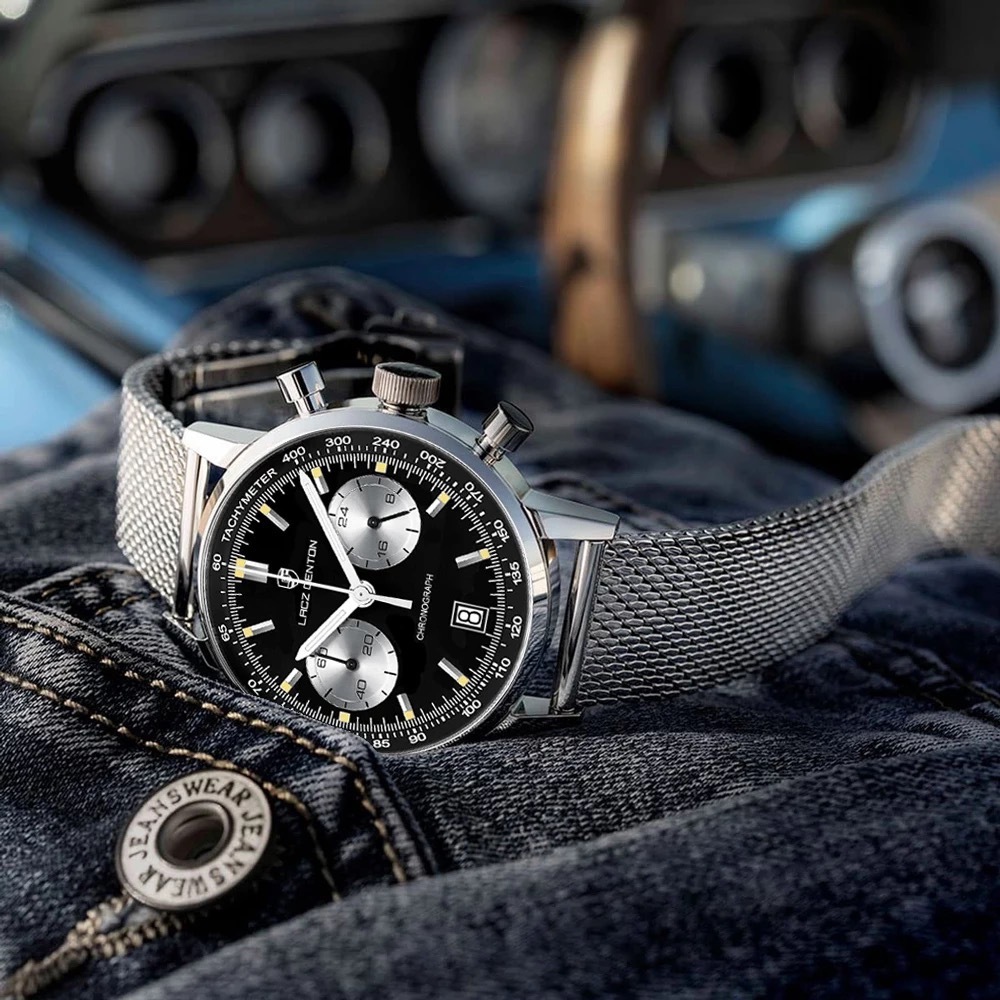 LACZ DENTON メンズ腕時計 メカニカルクォーツ メカクォーツ クォーツ