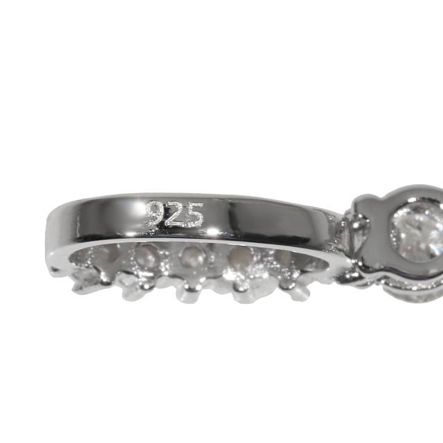 モアサナイト クロスペンダントトップ Moissanite シルバー .925Silver