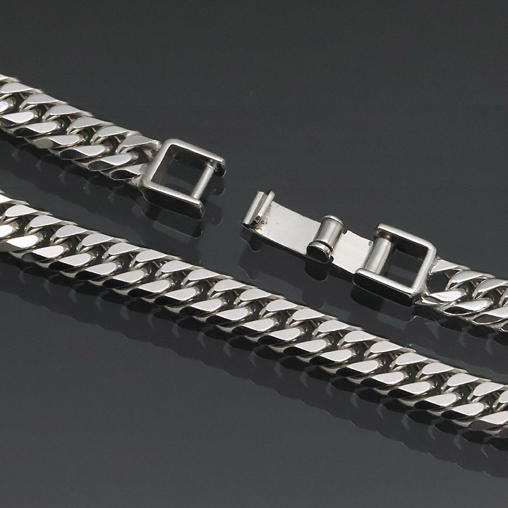 シルバー 喜平ブレスレット 6面ダブル 六面 シルバー925 13g-20cm 喜平