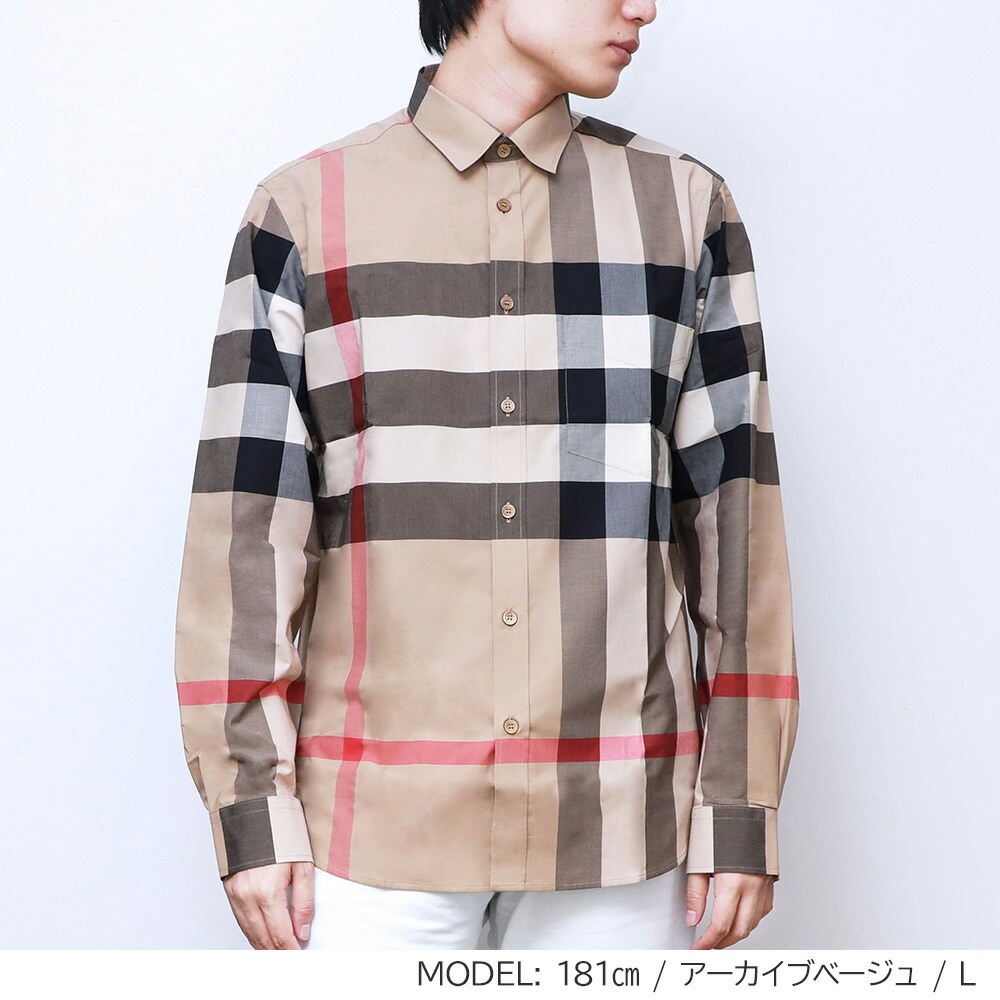バーバリー BURBERRY シャツ メンズ チェック ストレッチコットン