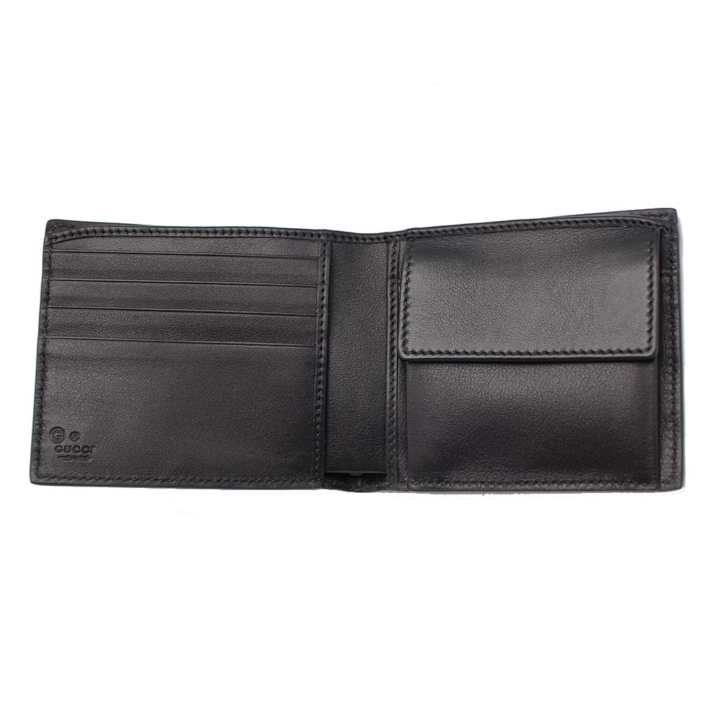 グッチ GUCCI 544472 BMJ1N 1000 二つ折り財布 ブラック 黒 グッチシマ