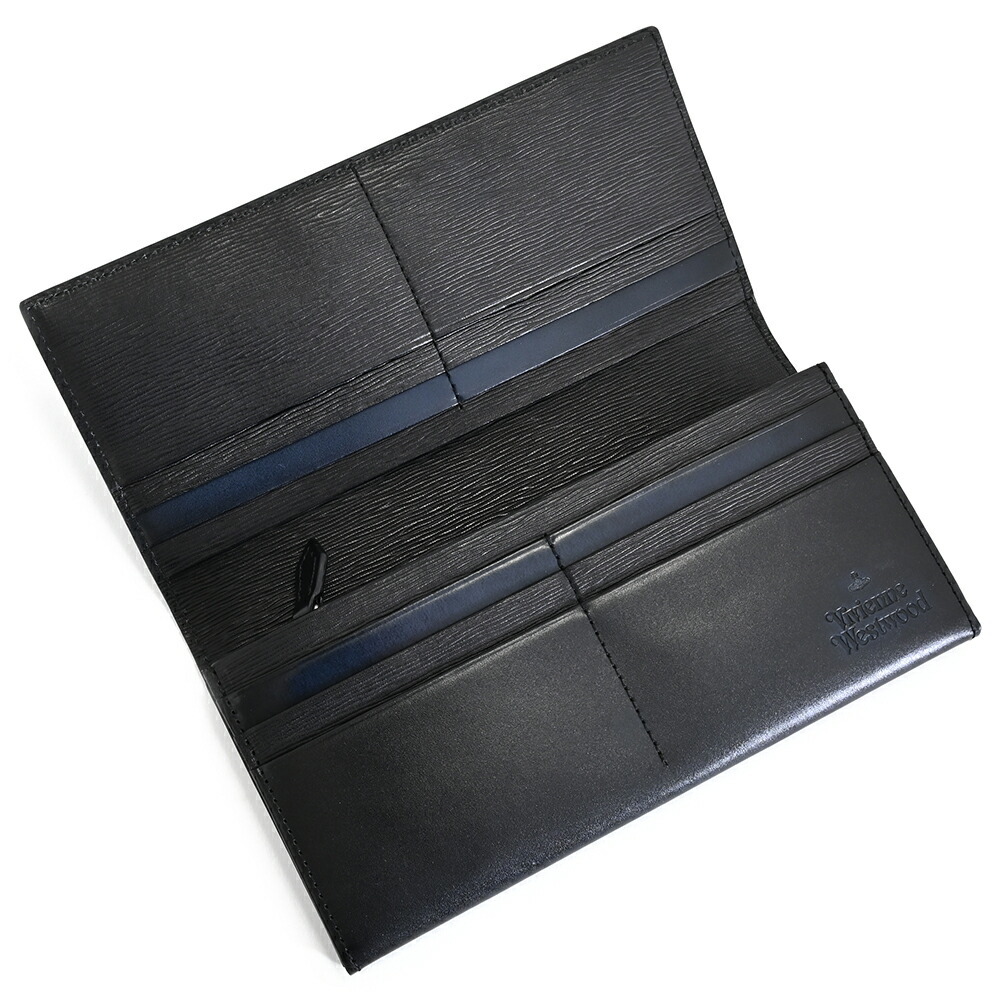 ヴィヴィアンウエストウッド 財布 長財布 黒×紺(ネイビー) Vivienne