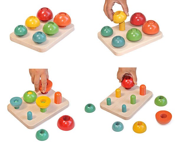 日本製安心おもちゃ]○きのこのこのこ (日本グッド・トイ受賞 木の