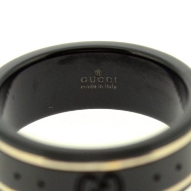 グッチ GUCCI アイコン リング ブラック コランダム 225985 I19A1 8061
