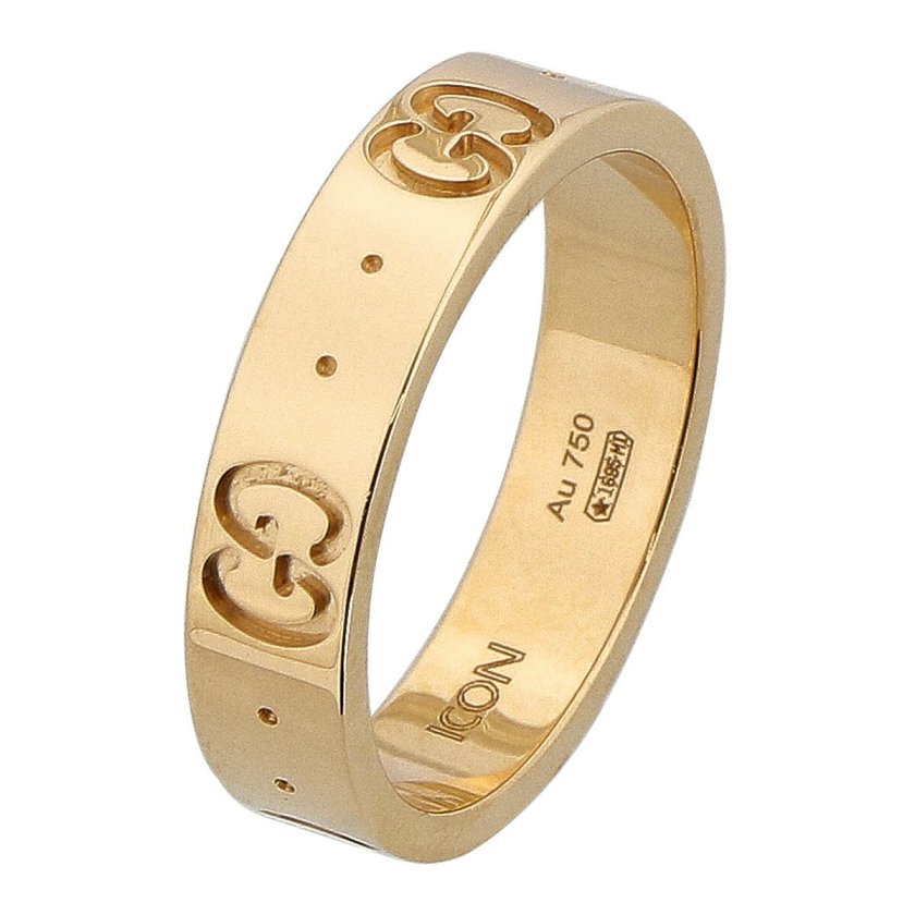 グッチ GUCCI GGモチーフ アイコン 18Kイエローゴールド リング 660070