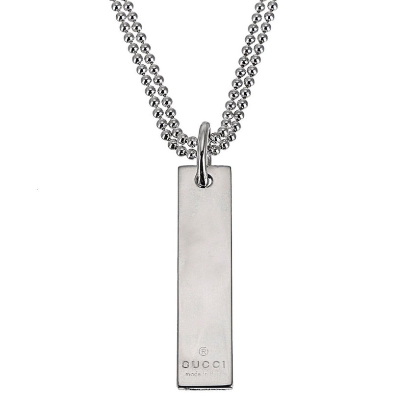 グッチ GUCCI ネックレス TM NCKL 010595 09840 0006 ロゴプレート