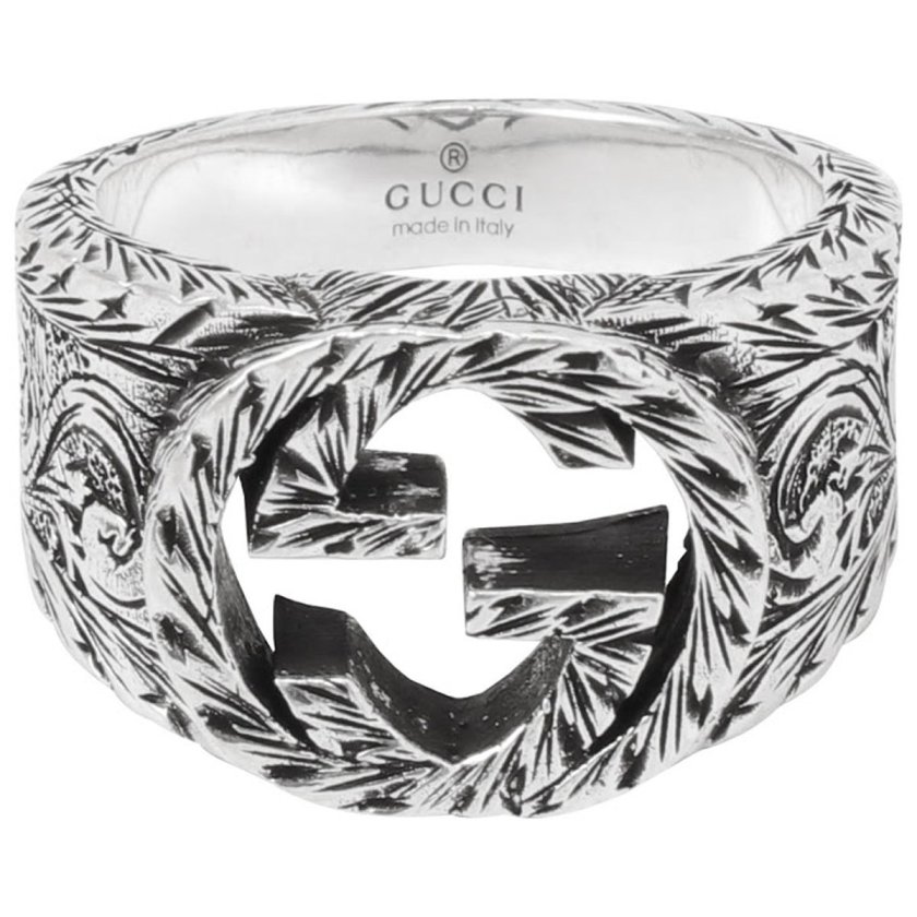 グッチ GUCCI 指輪 455302 J8400 0811 インターロッキングG エングレー