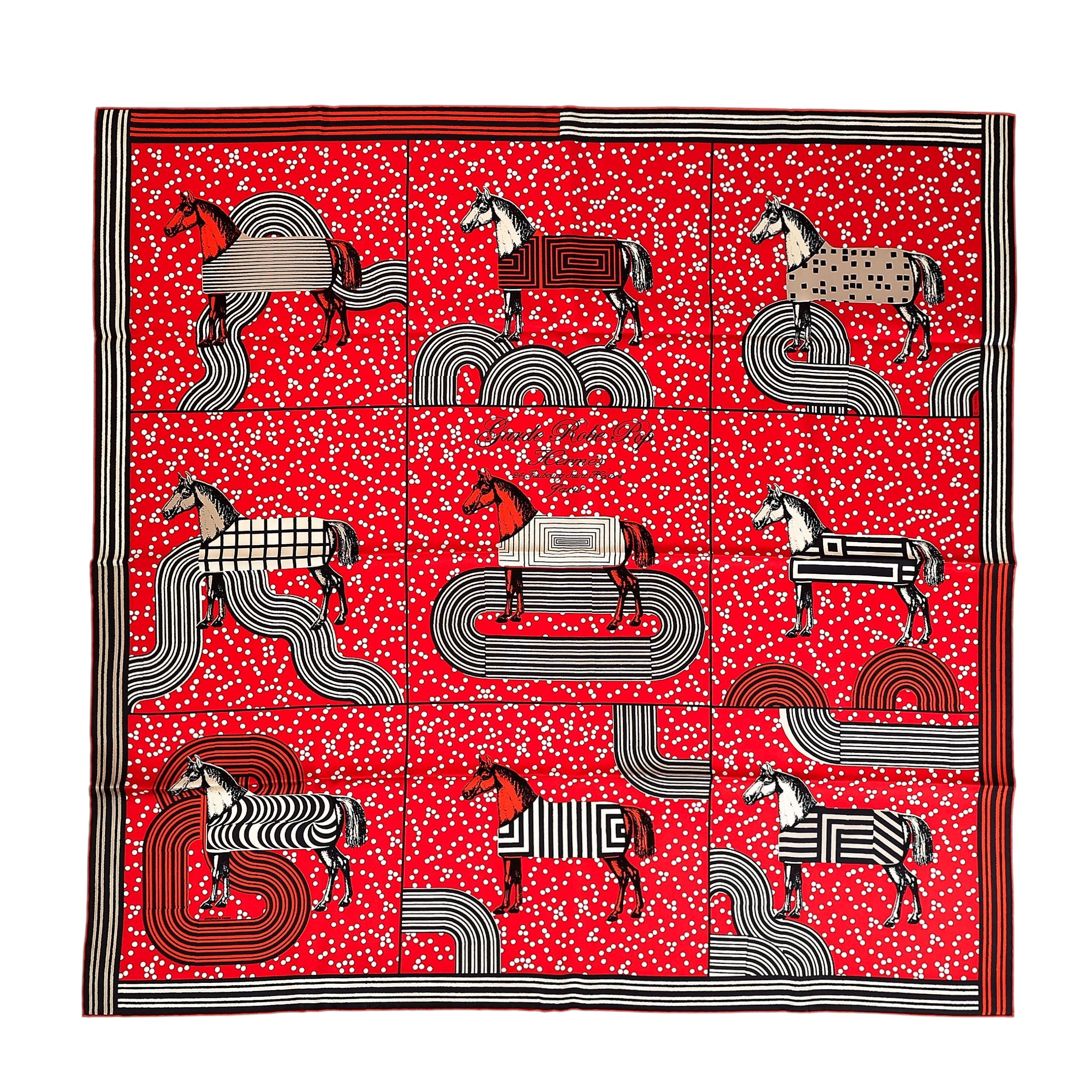 Brand New ( Rank N ) HERMÈS Carre 90 scarf Garde Robe Pop Red