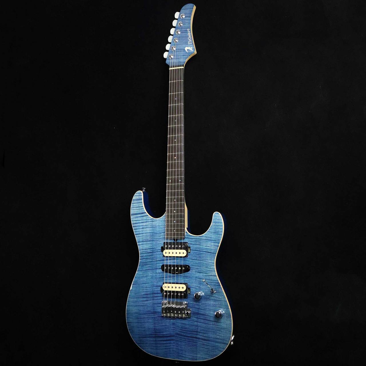 T's Guitars DST-Pro22 Flame Maple Arctic Blue S/N：032992 【選定材