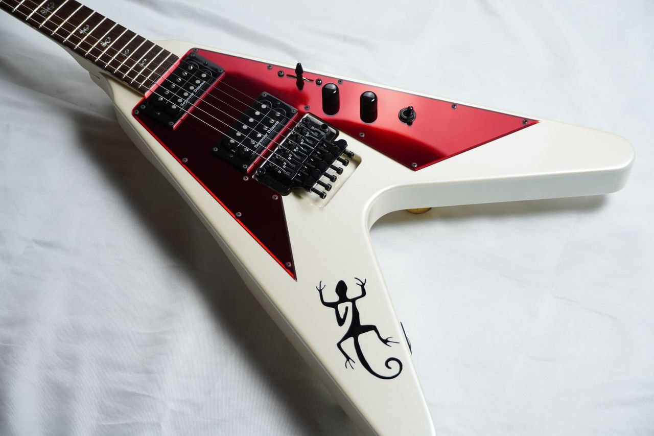 ESP LIZARD SPECIAL V-II /Pearl White YUKI(DUSTAR-3 Rayflower ABC