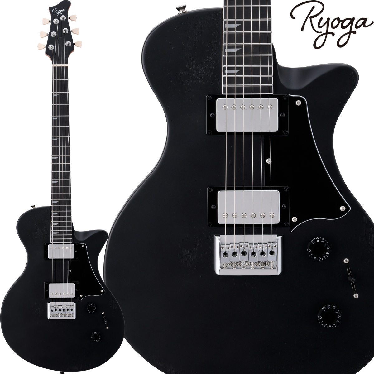 RYOGA HORNET Open Pore Black エレキギター ハムバッカー ベイクド