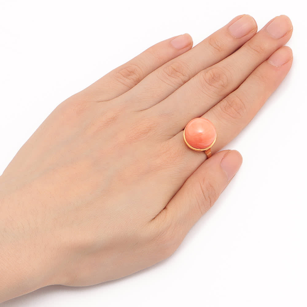 大倉珊瑚店 K18 マガイボケ珊瑚 リング 通販 - ディノス