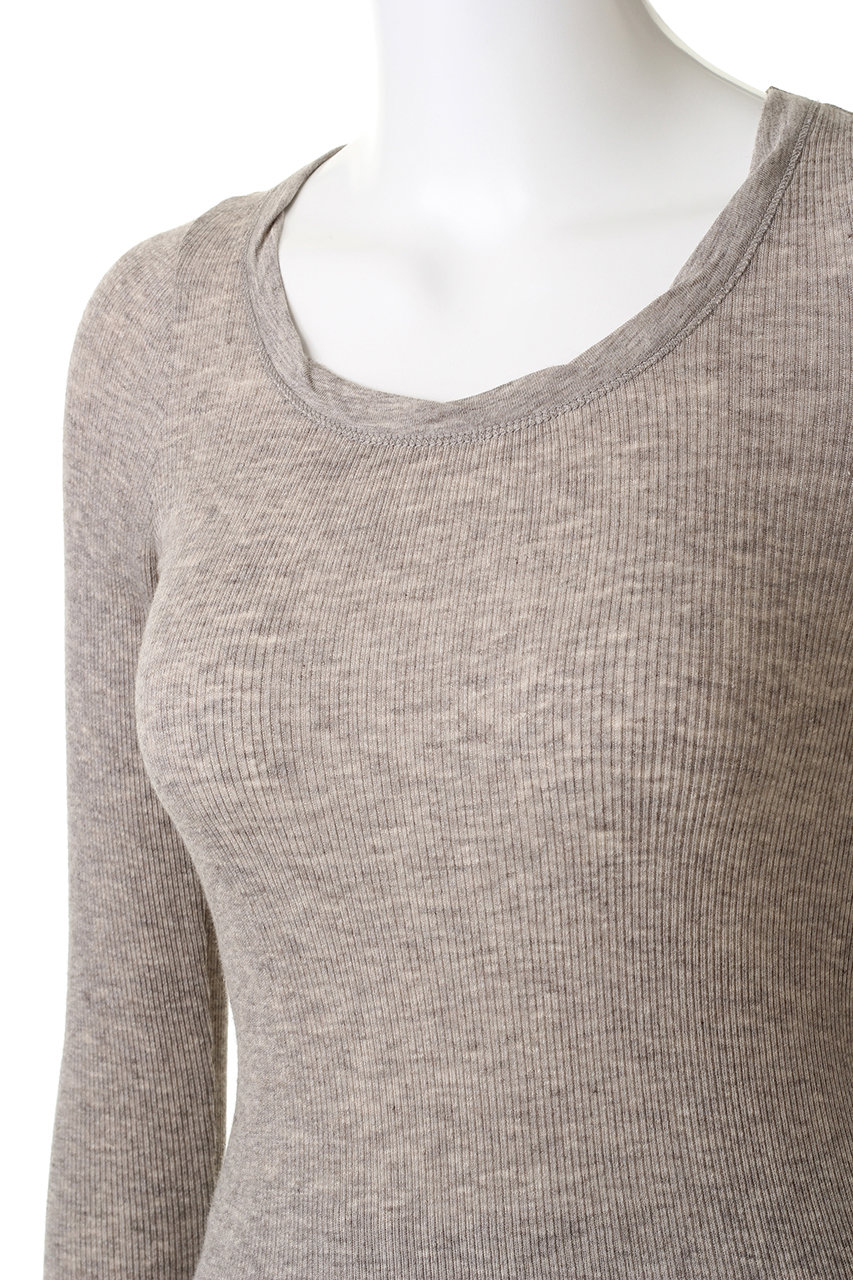 PRISTINE(プリスティン)｜ヤク混チューブテレコ長袖プルオーバー