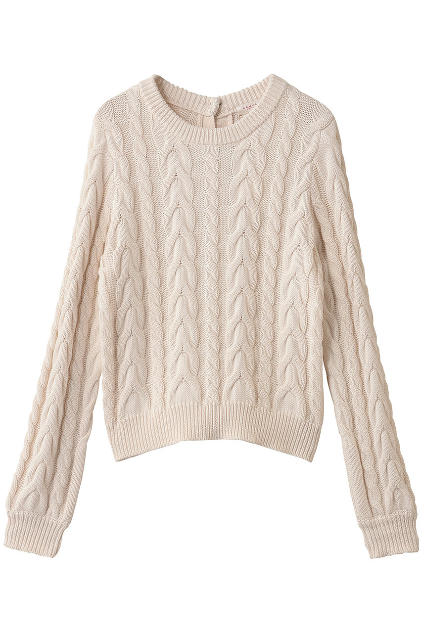 DEMYLEE(デミリー)｜HILDA ソフトコットン 2WAYケーブルニット/オフ