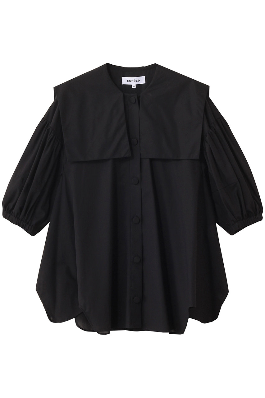 最終価格】ENFOLD サークルシャーリングシャツ ブラック ENFOLD