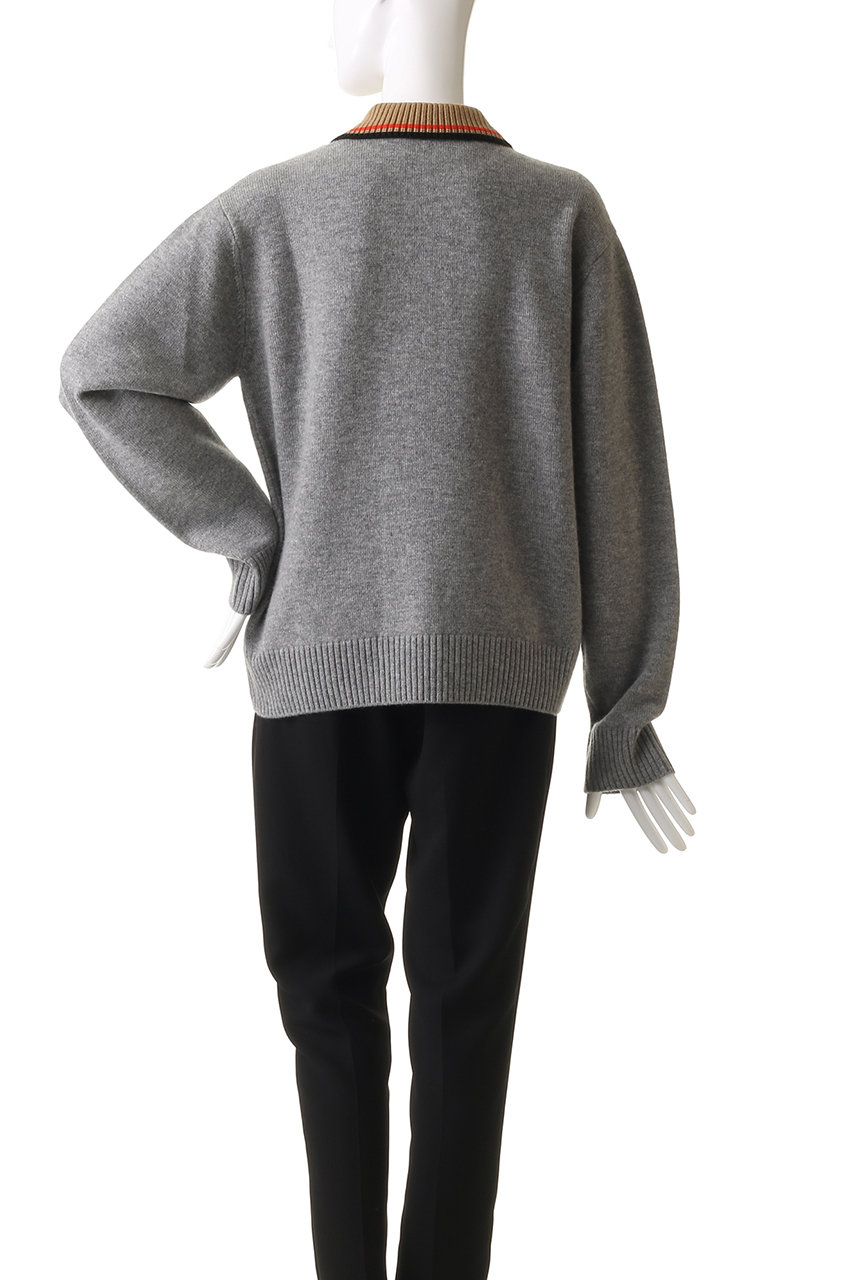 N°21(ヌメロ ヴェントゥーノ)｜ポロ ニットトップス/グレー の通販