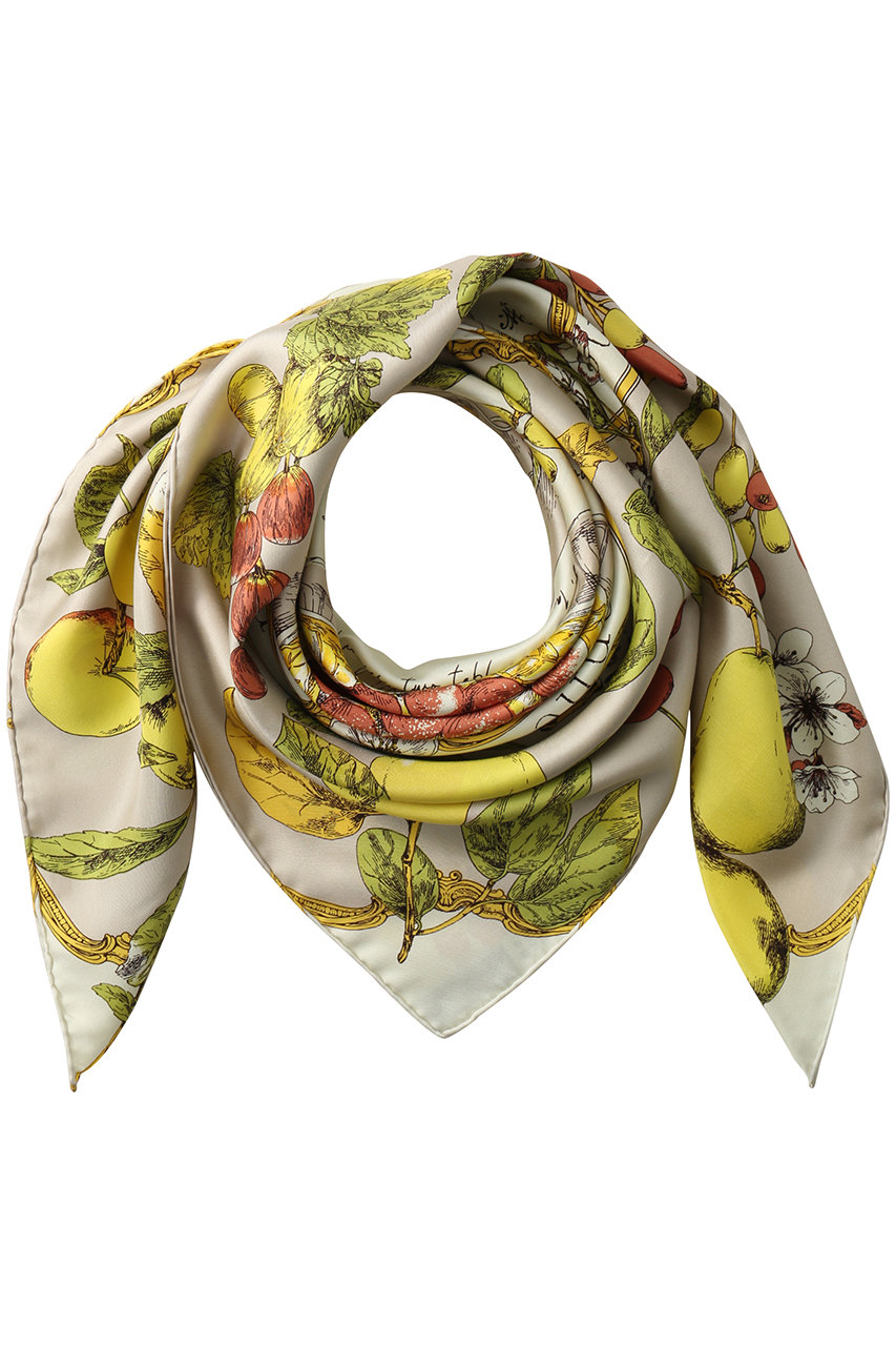 manipuri(マニプリ)｜シルクスカーフ（88×88）/イエロー（アンティーク