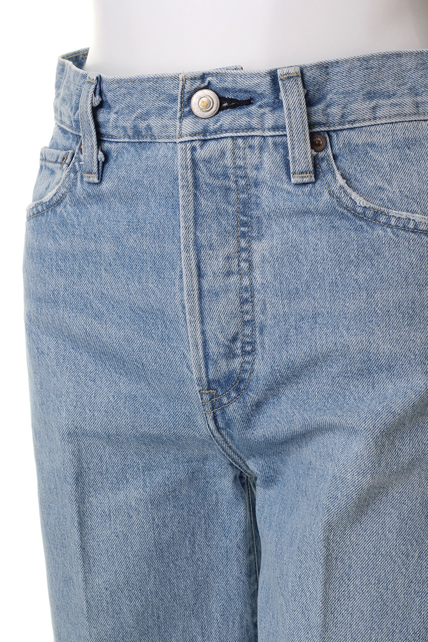 ebure(エブール)｜ウォッシュドデニム ワイドストレートパンツ/ライト