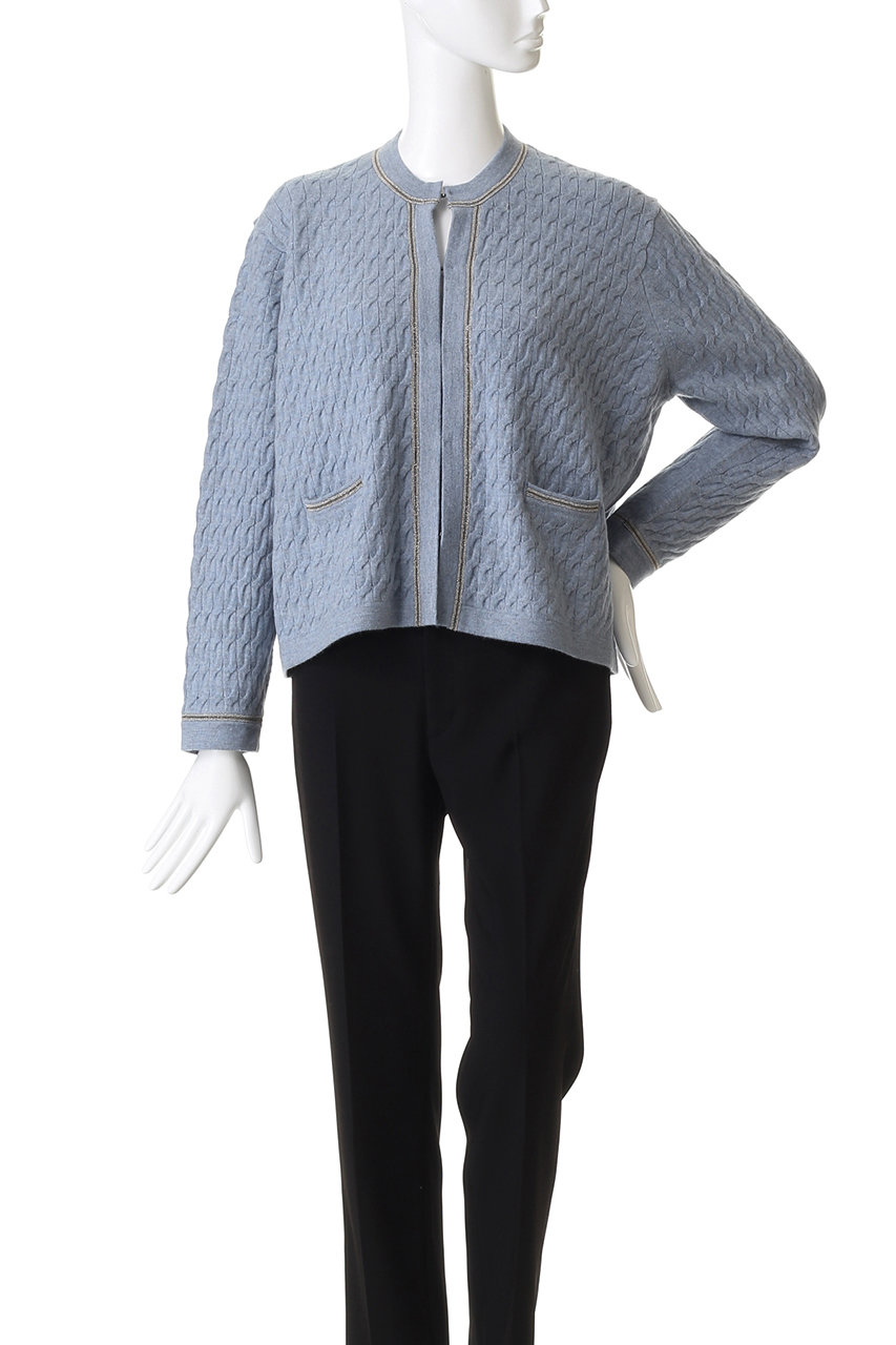 ebure(エブール)｜ブレードポイントケーブルニット クルーネック