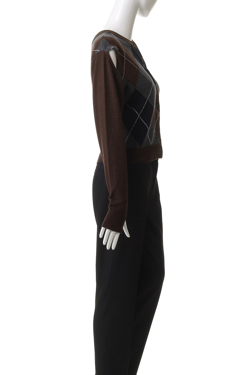 CLANE(クラネ)｜ARRANGE KNIT TOPS/ニット/BROWN の通販｜ELLESHOP