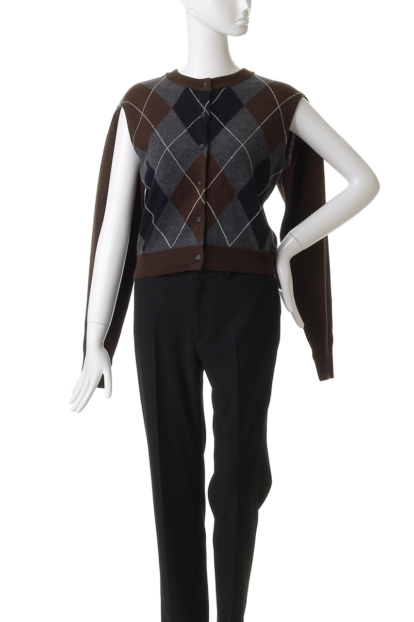 CLANE(クラネ)｜ARRANGE KNIT TOPS/ニット/BROWN の通販｜ELLESHOP