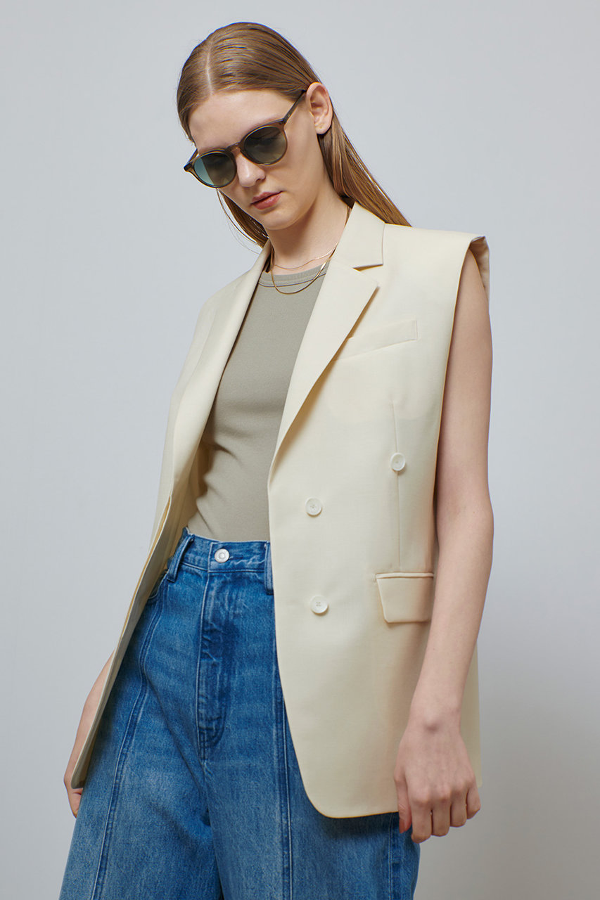 allureville(アルアバイル)｜2WAYノースリジャケット/ベージュ の通販