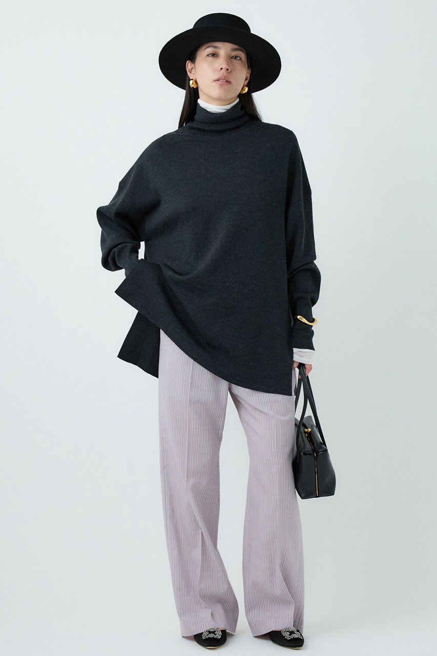 Chaos(カオス)｜シエラウールタートルネックニット/チャコール の通販