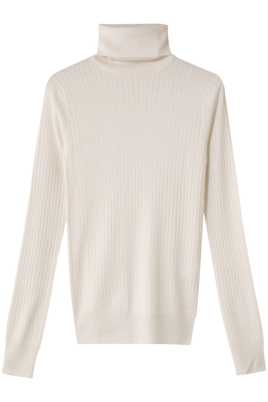 BLAMINK(ブラミンク)｜カシミヤシルクリブタートルネックニット/オフ