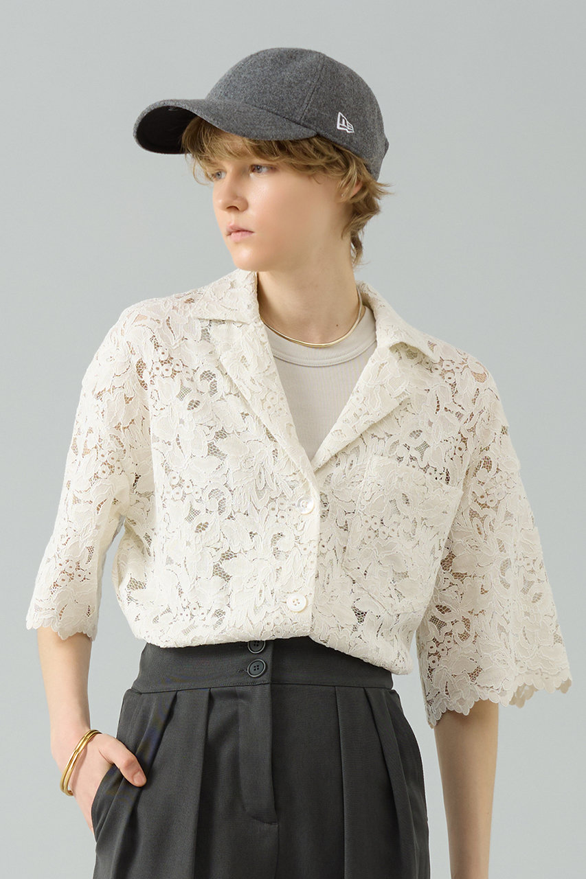 THIRD MAGAZINE(サードマガジン)｜レースジャケットブラウス/オフ