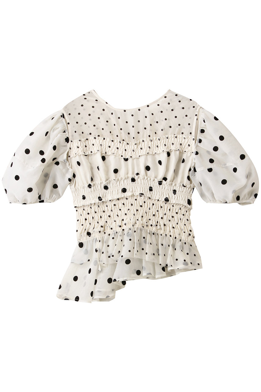 MAISON SPECIAL(メゾンスペシャル)｜2way Sleeve Dot Ruffle Blouse