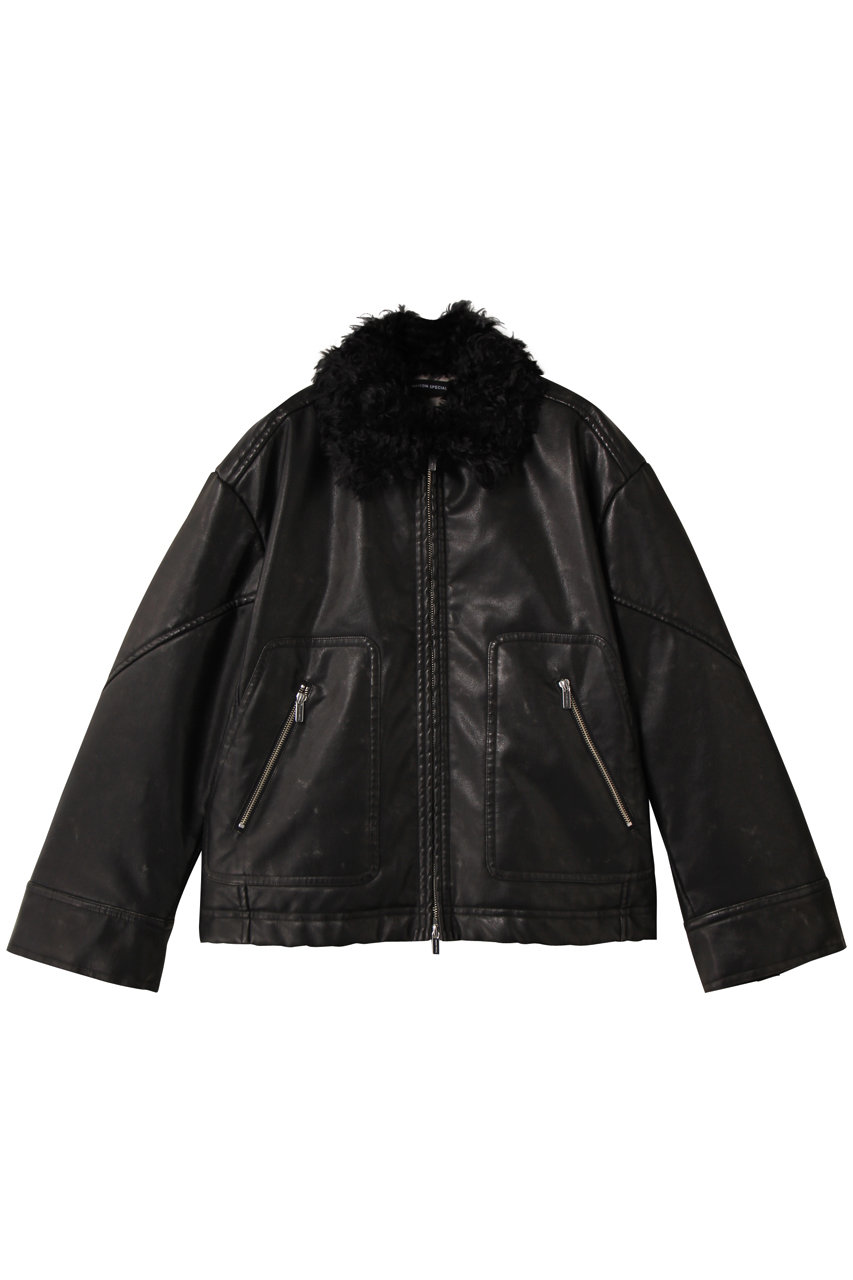 MAISON SPECIAL(メゾンスペシャル)｜2way Collar faux Leather Blouson