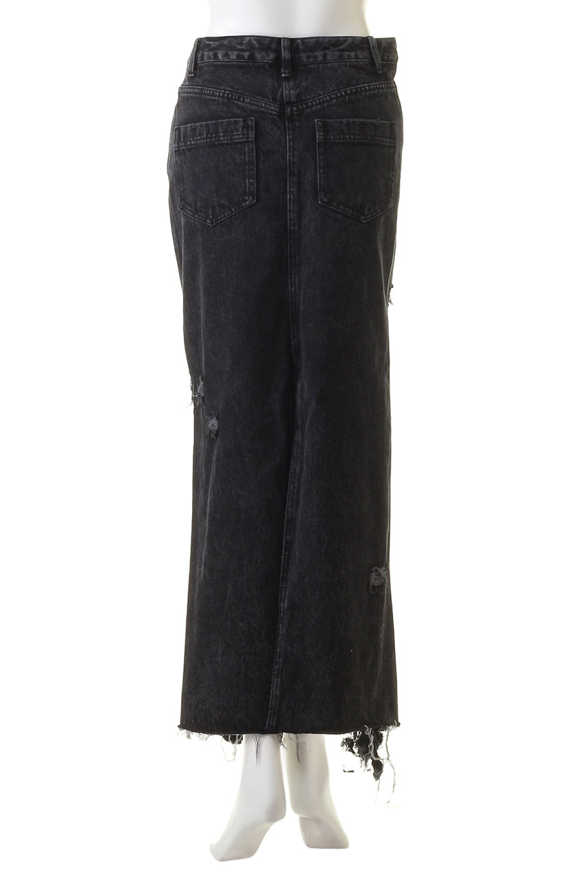 MAISON SPECIAL(メゾンスペシャル)｜ハイダメージデニムスカート/BLK