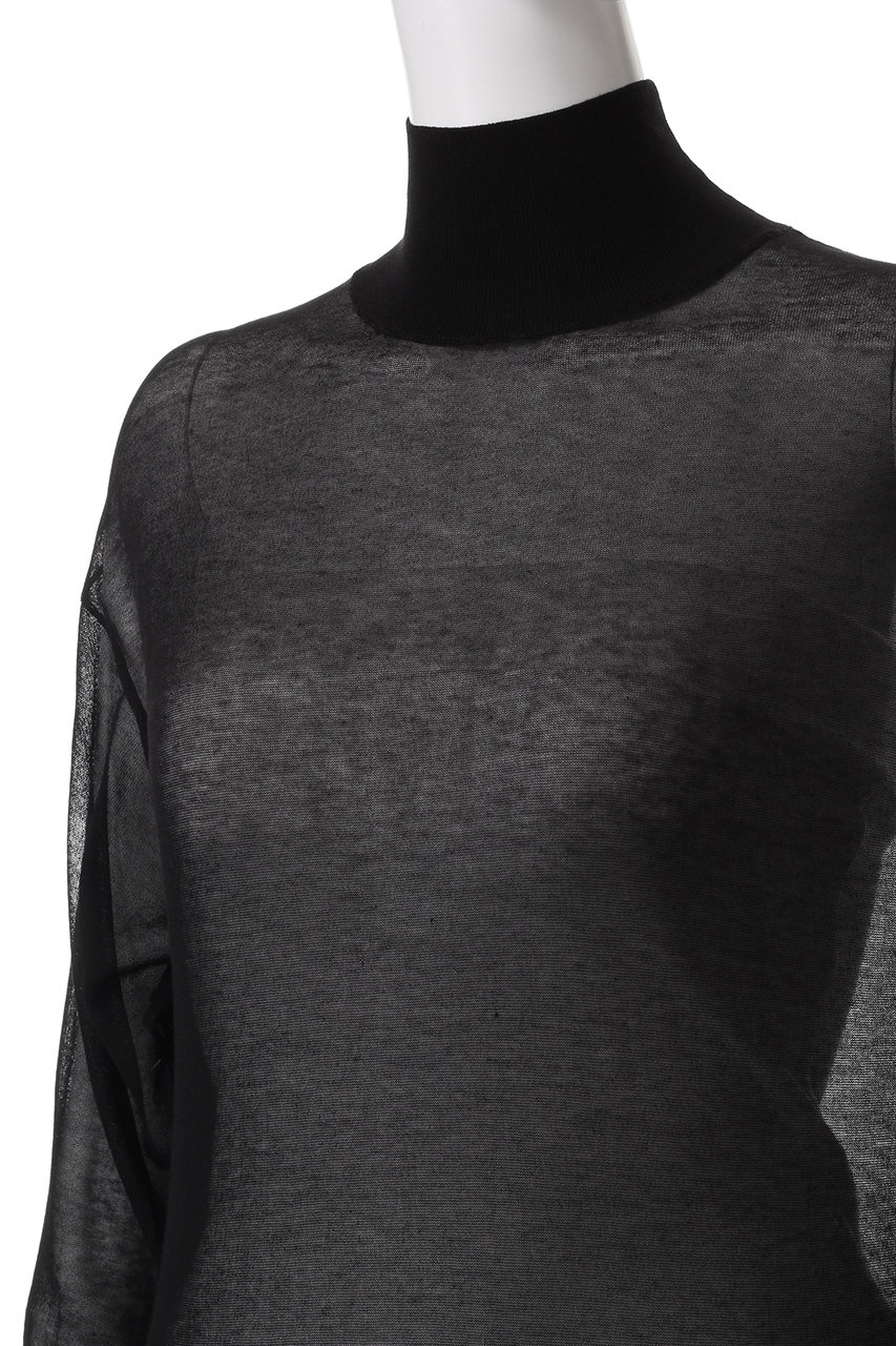 LE PHIL(ル フィル)｜ハイネックシアーニット/ブラック の通販