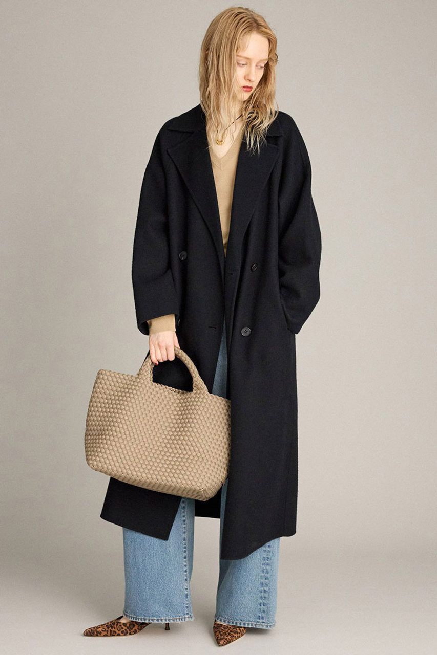 BRILL(ブリル)｜ウールロングリバーコート/ブラック の通販｜ELLESHOP