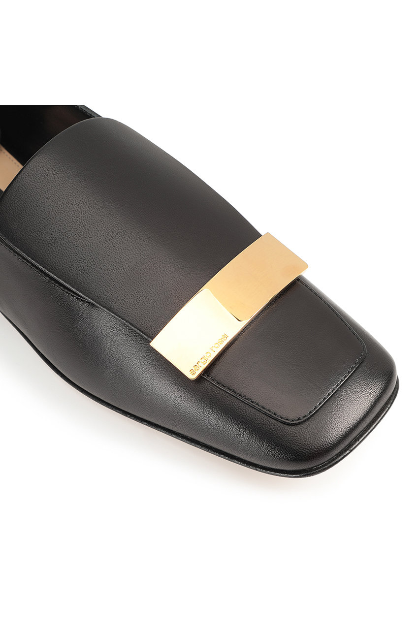 Sergio Rossi(セルジオ ロッシ)｜sr1 2wayスリッパ/ブラック/ゴールド