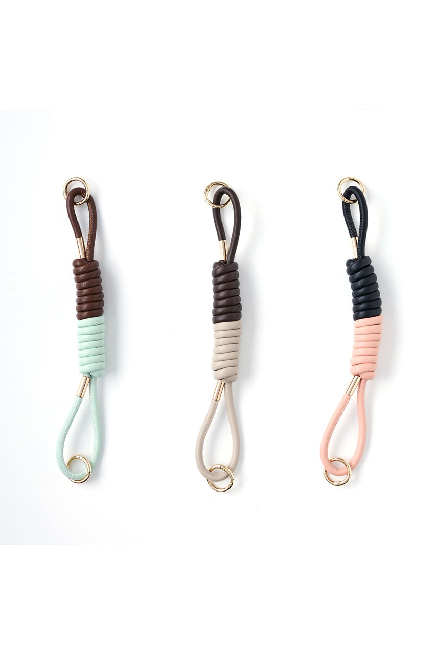 ajew(エジュー)｜【ELLESHOP限定】Coil strap/ピンク×ブラック の通販