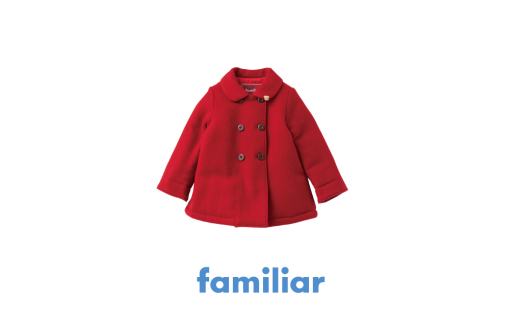 90cm・レッド】【ファミリア（ familiar ）】コート 80・90サイズ