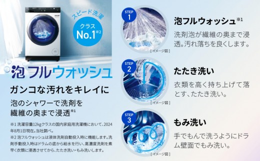 AQUA】ドラム式洗濯乾燥機 まっ直ぐドラム 洗濯12kg 乾燥6kg AQW-DX12R