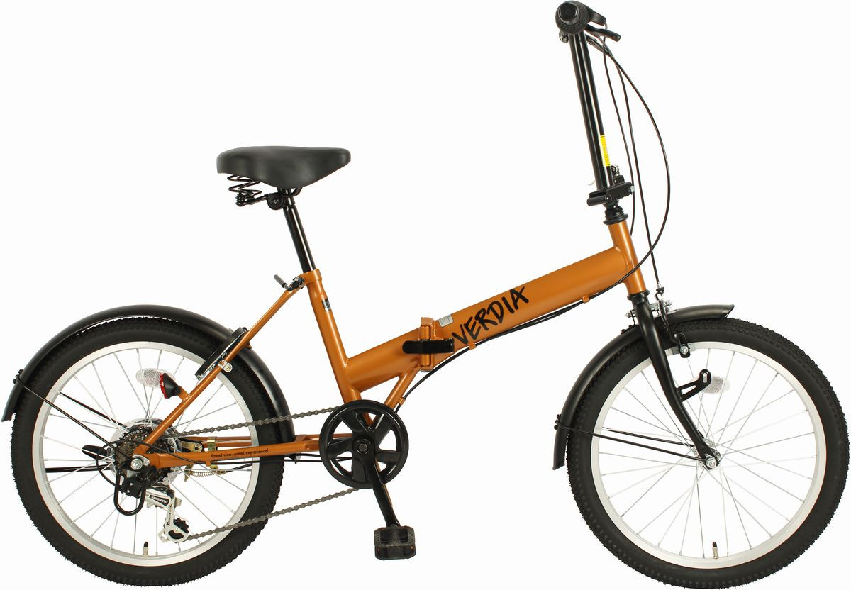 オリタタミ自転車20インチ 6段変速 ヴェルディア オレンジ - 三重県