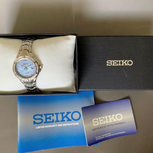 SEIKO - 【新品】セイコー☆ソーラー ブルーパール文字盤 SEIKO 腕時計