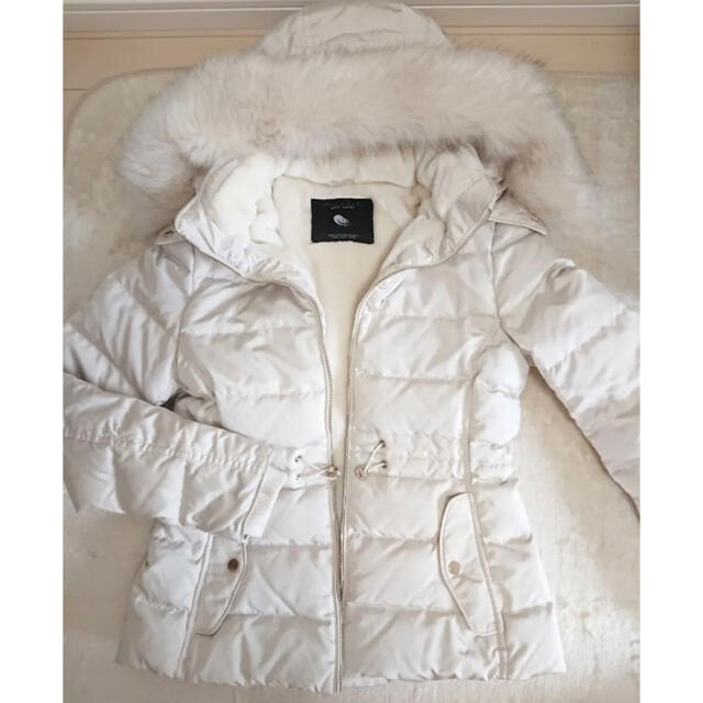 ZARA - 【高級クリーニング済】ダウンジャケット ZARA ホワイトの通販