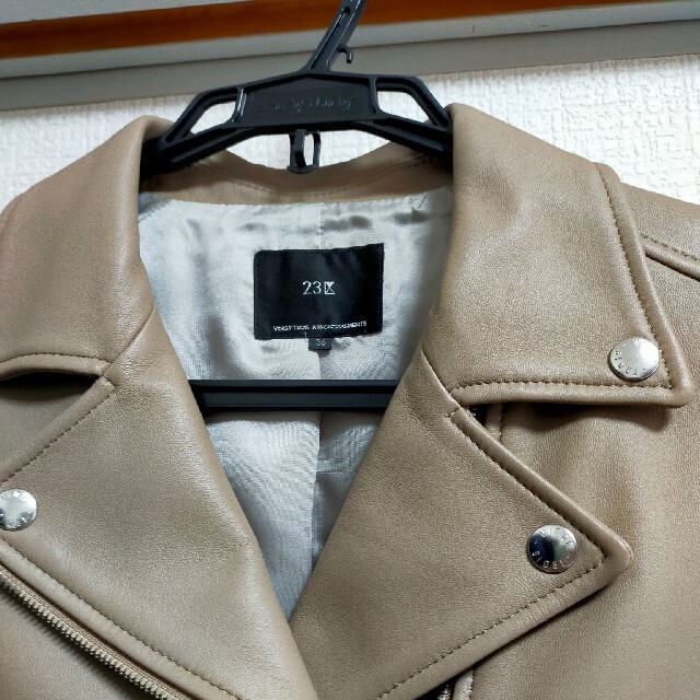 23区☆シープレザー ライダースジャケト 36