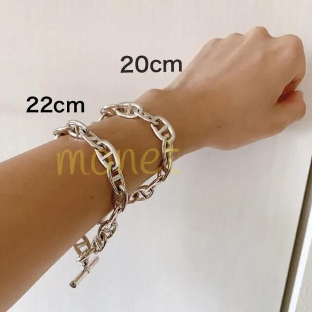 シルバー925 アンカーチェーン シェーヌダンクル MM 22cmの通販 by