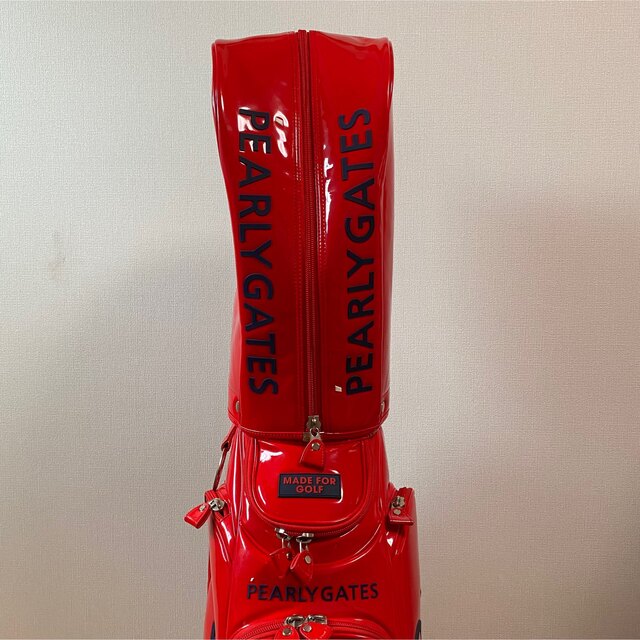 PEARLY GATES - PEARLY GATES エナメルキャディバッグ レッド 現行