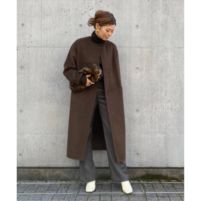 DEUXIEME CLASSE - victorian リバーロングノーカラーコート の通販 by