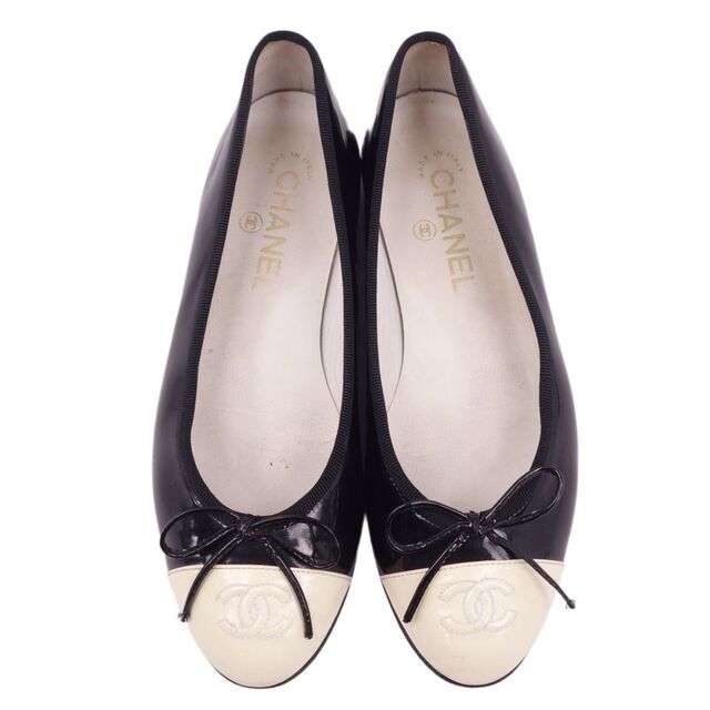 CHANEL - シャネル CHANEL パンプス バイカラー ココマーク フラット