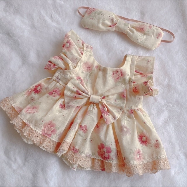 ♡リーナベル♡ コスチューム ぬいぐるみ ピンクのお花柄ドレス