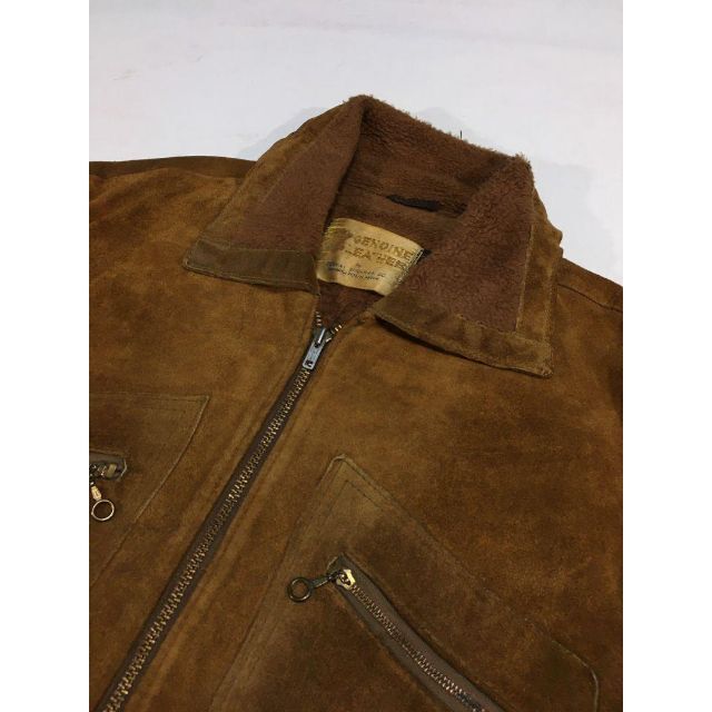 60s ビンテージ ヴィンテージ ボア スエード レザー ジャケット ジップ
