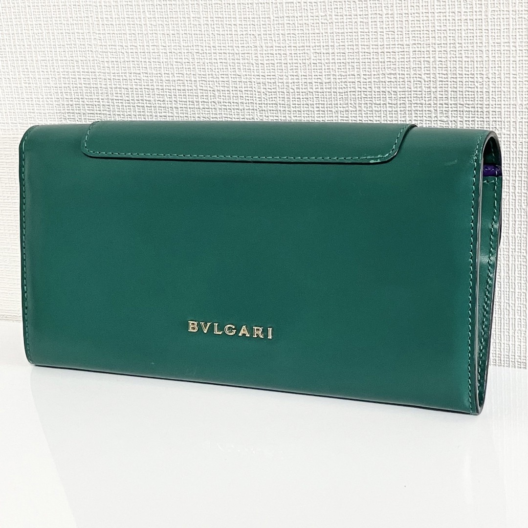 BVLGARI - BVLGARI ブルガリ セルペンティ スネーク 蛇 長財布 緑
